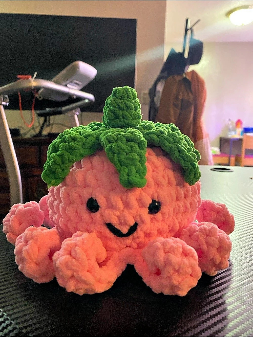 Crochet Pink Octopus Plush